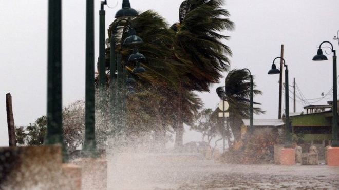 Hurricane Maria hits Virgin Islands and bears down on Puerto Rico