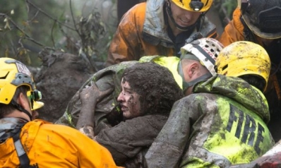 California: Rescuers search for mudslide survivors