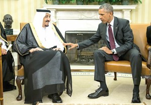 President Barack Obama, right, meets with King Salman of Saudi Arabia in the Oval Office of the White House, on Friday, Sept. 4, 2015, in Washington. The meeting comes as Saudi Arabia seeks assurances from the U.S. that the Iran nuclear deal comes with the necessary resources to help check Irans regional ambitions.   (AP Photo/Evan Vucci)