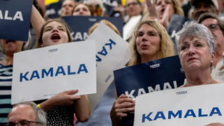 Kamala Harris slams Trump at first rally as he hits back