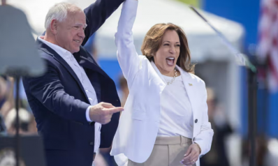 New poll shows Harris four points ahead of Trump in three key swing states