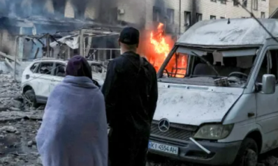 Russian strikes on Ukraine’s Kyiv kill at least two people