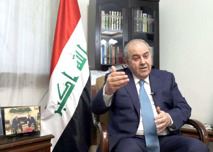 إياد علاوي: الشعب العراقي على شفا انتفاضة مسلحة