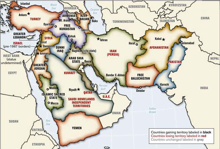 خطط إعادة رسم الشرق الأوسط: مشروع “الشرق الأوسط الجديد”