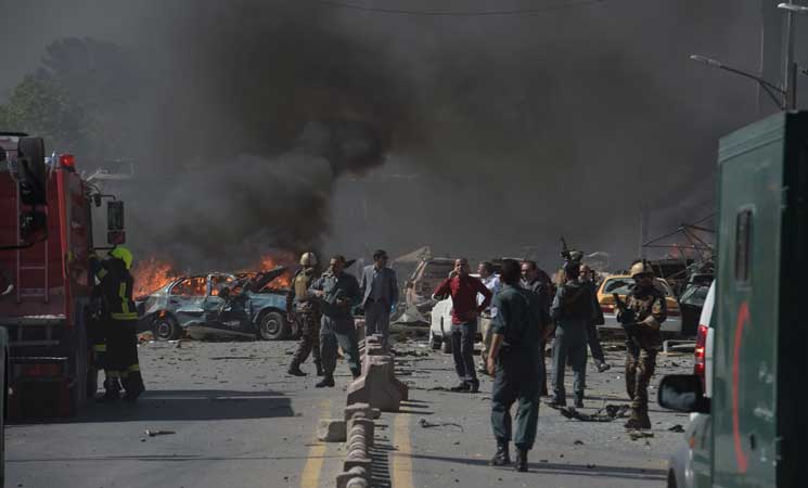 مقتل واصابة 40 شخصا على الأقل بانفجار سيارة مفخخة في الحي الدبلوماسي