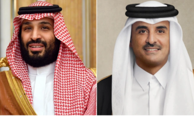 أمير دولة قطر يتلقى اتصالا هاتفيا من ولي العهد السعودي
