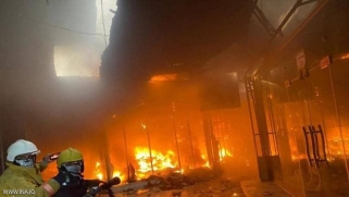 فصل جديد بمسلسل “كوارث العراق”.. حريق في فندق بمدينة كربلاء