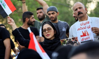 العراقيون يتظاهرون للتنديد بدور إيران في تأجيج الخلافات السياسية