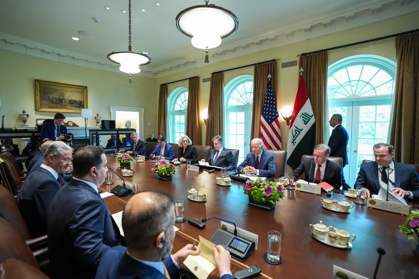 The joint statement of the Iraqi-American discussions that took place in the White House